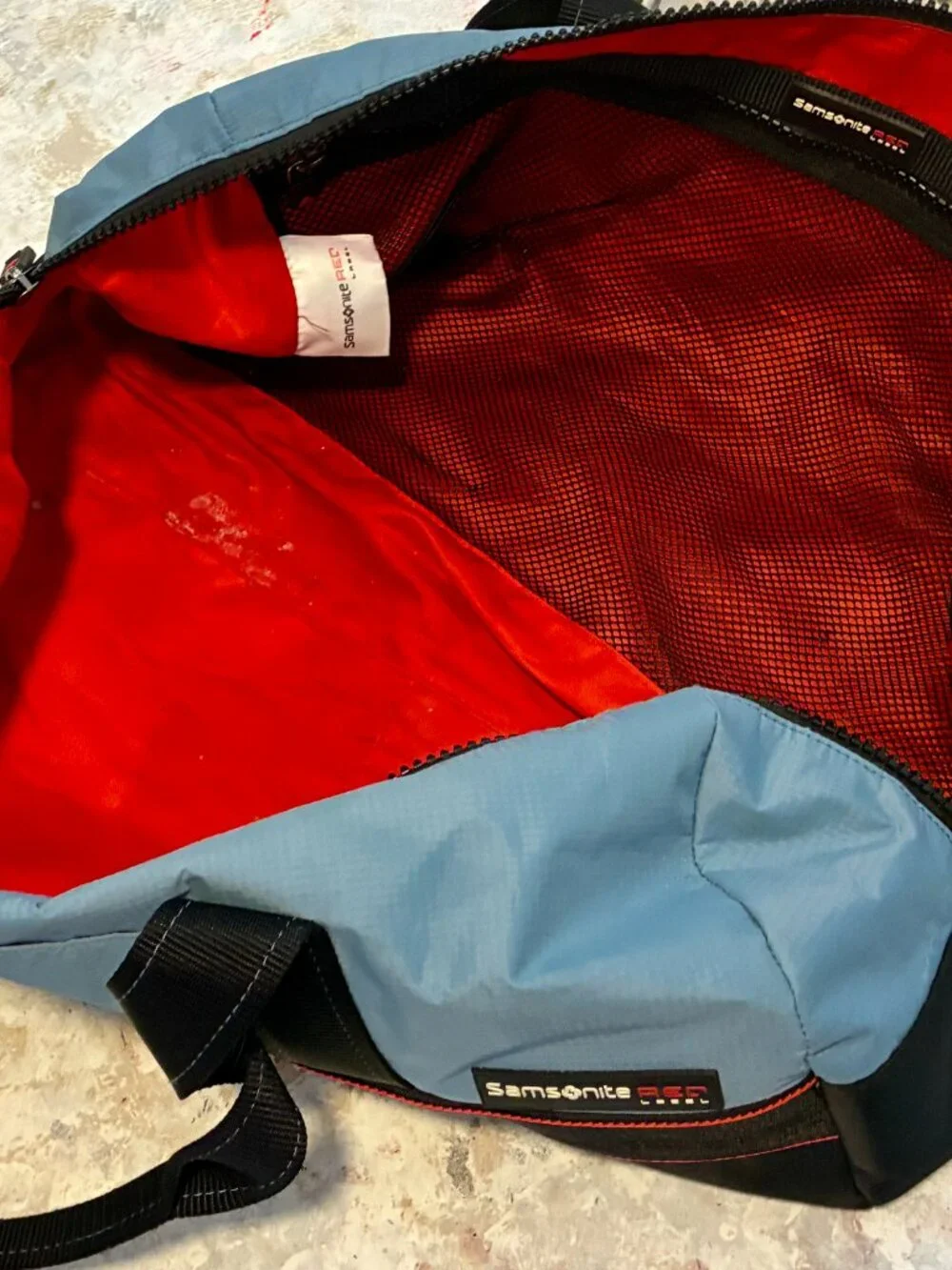 Samsonite RED x Doosan Bears KBO Duffle Bag Slate Blue Black Gym Travel